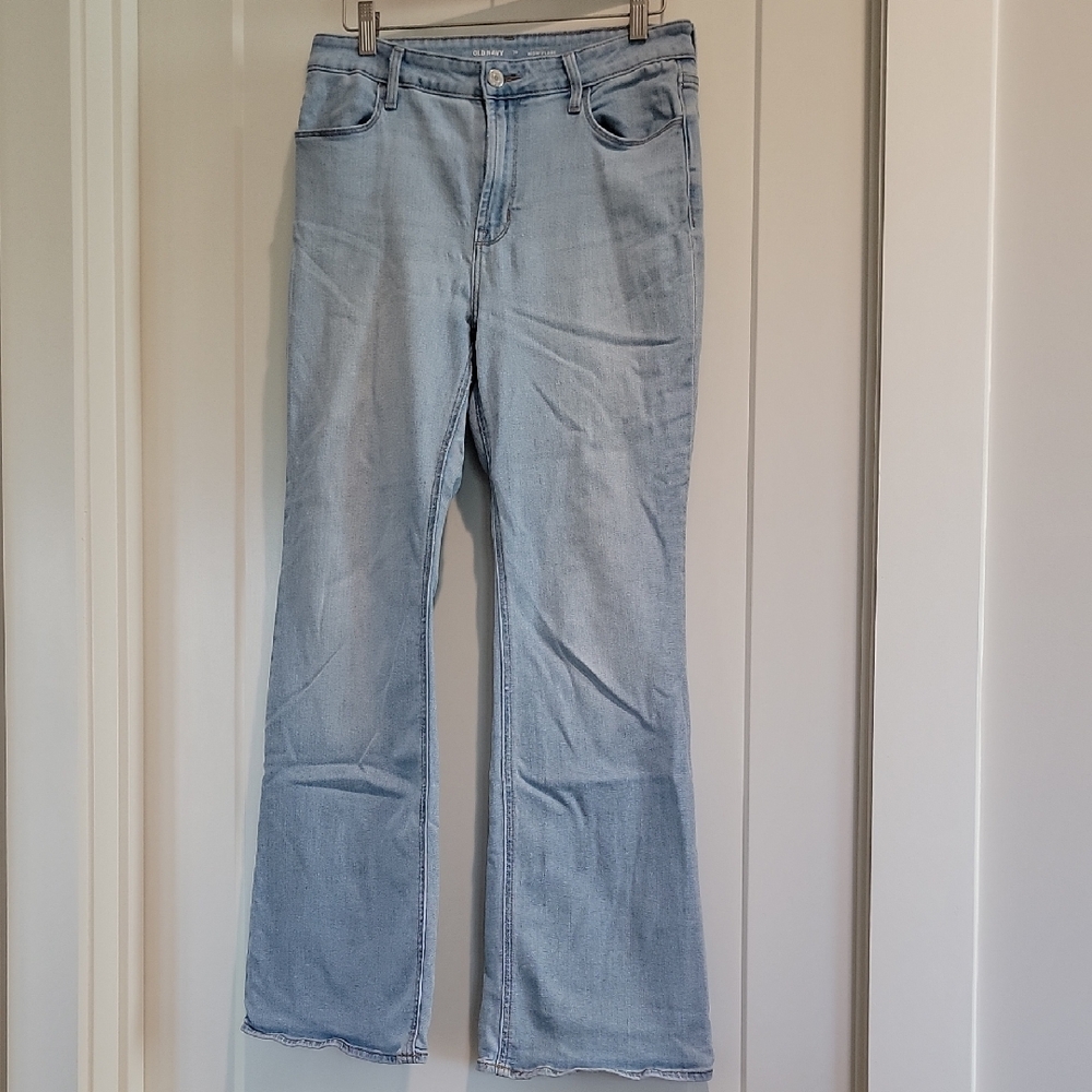 Old Navy Light Wash Wide-Leg Flare Jeans